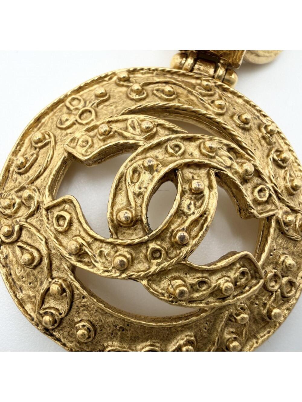 Chanel Cc Logo Round Pendant Necklace #299739C13B - Picture 9 of 9